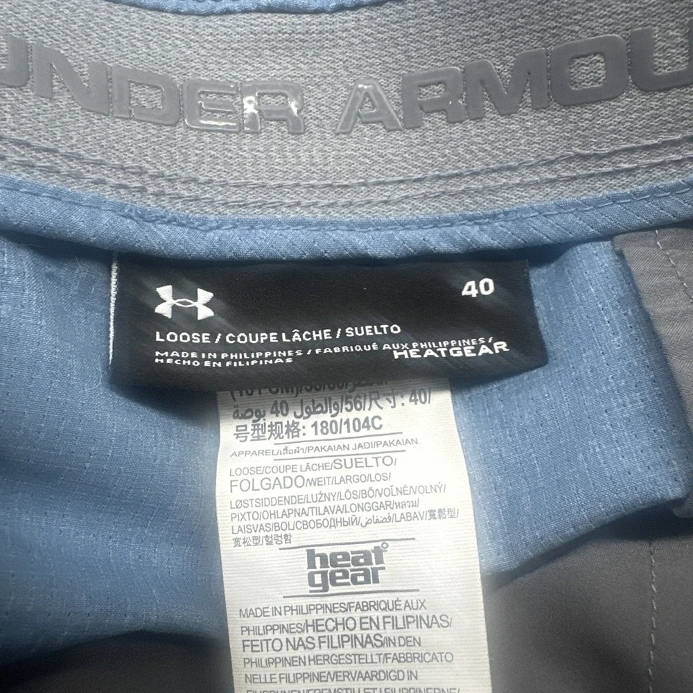 Under Armour Match Play Loose Fit Performance‎ Golf Shorts Mens Size 40 Blue 10